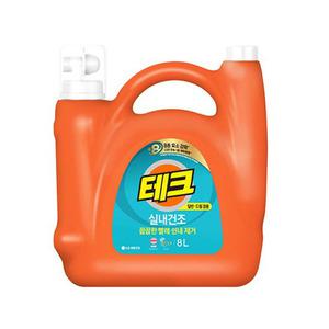 테크 실내건조 세탁세제 일반드럼 겸용 대용량 8L