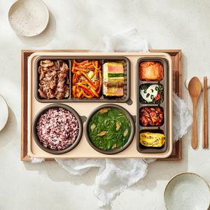 본도시락 [건강한상] 바싹불고기 오징어두루치기 한상
