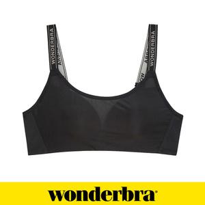 [Wonderbra] 스포츠 메쉬 노와이어 브라 블랙