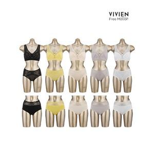 [비비안]비비안 프리모션 노와이어 풀커버 컴포트 여성속옷세트 15종 5 5 5