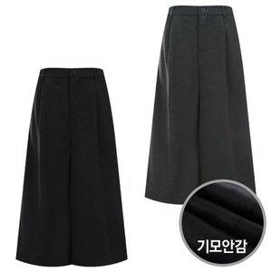 [샵앤SHOP][샵앤] 여성 뒷밴딩 방한 안감 밍크기모 7부 통 와이드 팬츠 RBE-WPT-20218