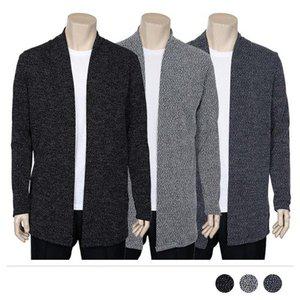 [리빌모아]남자 심플 브이넥 니트 오픈 숄 미디움 가디건 OC CA SWF0F786_P381045451