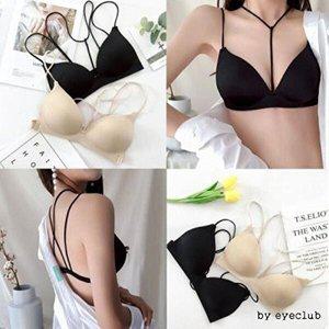 [셀러허브 1][HYIJWMED_4B]라인포인트 탱크탑 끈브라 면 볼륨 풀컵 비