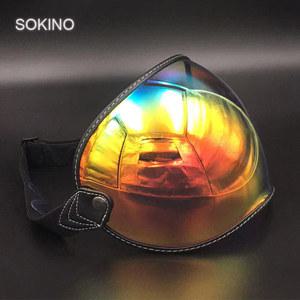 SOKINO 레트로 헬멧 바이저, 버블 쉴드 렌즈, 앞 유리 고글 액세서리, UV 보호, 모든 3/4 오픈 페이스 헬멧에 적합, 신제품