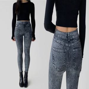 데일리 스판 스키니진 짱짱한 여성 페이크 레깅스 돌청 데님 패션