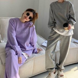 캐쥬얼 기모 맨투맨 조거 팬츠 트레이닝 투피스 세트