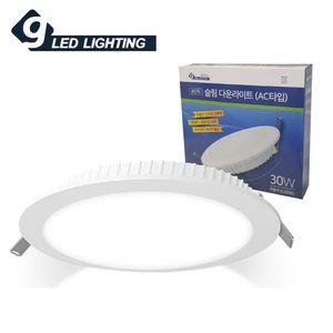 건식 슬림다운 30W 주광색 203mm LED전구