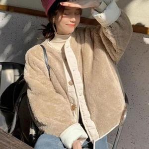 [오노마] ONM 여성 노카라 데일리 리버시블 누빔 보온 뽀글이 양면
