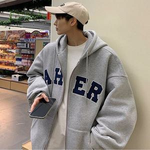 [라일리] Rly 포근한 기모 오버핏 후드 집업 점퍼 자켓 아우터