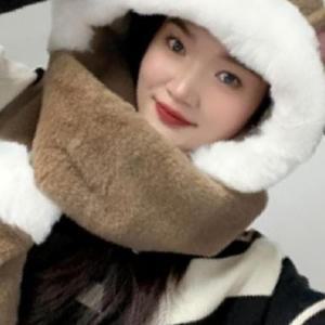 [BZJL8NP2_4C]따순토끼일체형후드머플러겨울후드형목도리