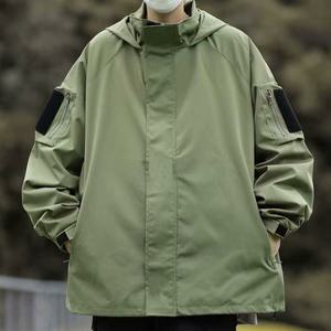 [라일리] Rly 밑단 스트링 데일리 오버핏 바람막이 패션 남자 점퍼