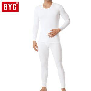 BYC 남성 내복 베스트 상하 DOLT6655-화이트