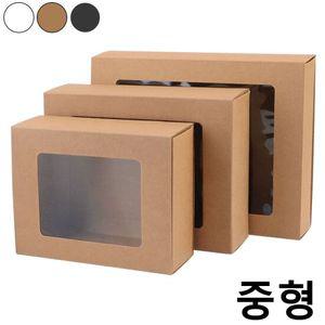 사각 접이식 투명창 선물박스 중형 X12개 포장케이스