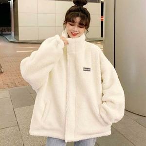 [오노마] ONM 여성 아이보리 겨울 뽀글이 집업 점퍼 캐주얼 후리스