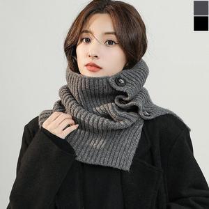[BZJL8UT5_4C]버튼 넥워머 스타일 1P 겨울 부드러운 목