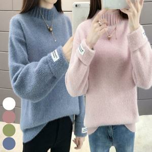 [오노마] ONM 여성 반목 폴라티 목티 니트 털 스웨터 하프넥