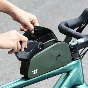 자전거 마그네틱 뚜껑 탑 튜브 백, 볼트 장착 및 스트랩 포함, MTB 도로 자전거, 방수 전면 프레임, 구조화