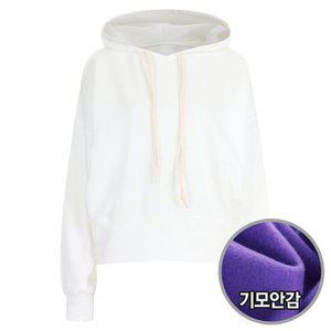 샵앤) 국산 여성 가오리핏 속기모 밴딩 후드 맨투맨 티셔츠 DAI-WSH-20242-화이트