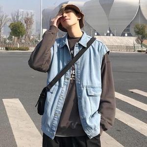 [오노마] ONM 데님자켓 청자켓 연청 조끼 오버핏 캐주얼 INS