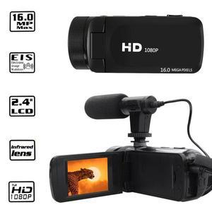 카메라 용 유튜브 블로거용 전문 사진 HD 080P 디지털 비디오 캠코더 마이크 포함 1 천 6 백만