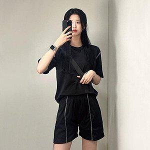 [셀러허브 1][HYIJS48R_4B]츄리닝 트레이닝 셋업 반팔 티 반바지 SET