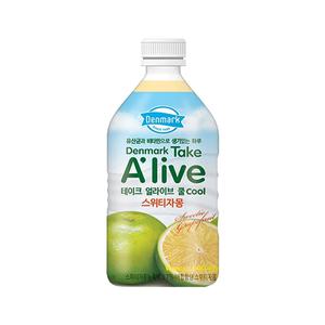 [기타]덴마크 테이크얼라이브 쿨스위티자몽 500ml 페트 음료 (유산균과 비타민 함유) x 3개