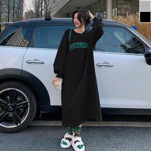 [JHP7S5US_51]기모 긴팔 데일리원피스 롱원피스 1P 치마