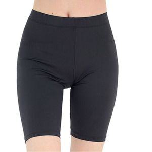 여성 스포츠웨어 레쉬가드 요가 운동복 4부 바지 블랙