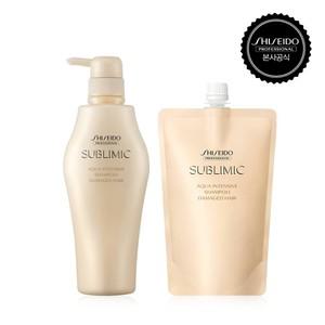 시세이도아쿠아샴푸500ml+트리트먼트(Dry)리필450ml