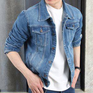 [보이투맨]남성용 찢어진 청자켓 찢청 빈티지 워싱 청쟈켓 NX171