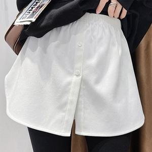 페이크셔츠 레이어드셔츠 허리밴딩 스커트 남여공용