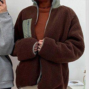 [셀러허브 1][HY6H1J2K_51IB]양면 뽀글이 집업 점퍼 여자 캐주얼 오버핏