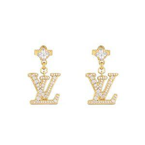 [LOUIS VUITTON][명품] 루이비통 레이디 LV 귀걸이 크리스탈 골드메탈