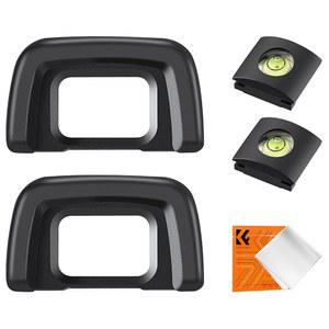K&F 컨셉 접안렌즈 커버 및 핫슈 키트, 뷰파인더 프로텍터 아이컵 DK-24, 니콘 D5000 D5100 D3000 D3100 카메라 뷰파인더용