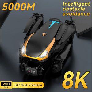 입문용 농업용 드론 장애물 회피 접이식 쿼드콥터 리모컨 헬리콥터 8K 전문 4K HD 항공 사진 5000 m