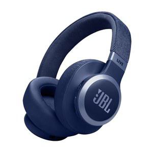 JBL Live 770NC - 스마트 앰비언트, 최대 65시간의 배터리 수명, 편안한 착용감의 패브릭 헤드밴드 및 휴대용 파우치(블루)로 진정한 어댑티브 노이즈 캔슬링 기능을 갖춘 무선 오버이어 헤드폰