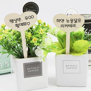 다육이 화분이름표 팻말 스틱 10개입 화단 우드