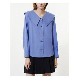 [리스트]세일러 코튼 케이프카라 블라우스_P385957057