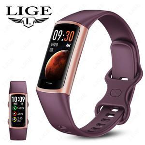 혈당스마트워치LIGE 새로운 패션 Smartwatch 남성 여성 온도 혈액 산소 모니터링 팔찌 스포츠 방수 스마트