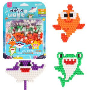 바니랜드 핑크퐁 아기상어 친구들 네모 블럭(514pcs) / 만들기 끼우기 조립 장난감 놀이