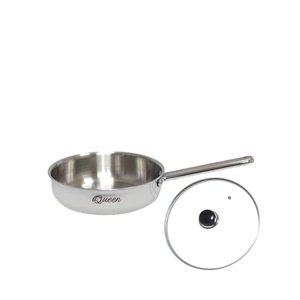 키친아트 퀸 통오중 IH  스텐 후라이팬 20cm-유리커버