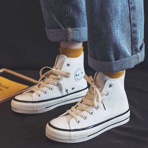여자 하이탑스니커즈 캔버스화 끈 운동화 패션 단화