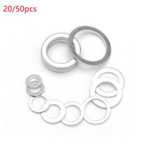 10 20 50pcs 알루미늄 플랫 가스켓 와셔 씰링 너트 볼트 세트 M4 M5 M6 M8 M10 M12 M14 M16 M18 M20 M22 M24 M26