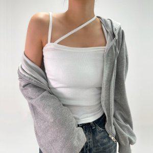 레이어드템 로사 유니크 레이어드 슬림핏 끈나시 힙한 민소매 기본티