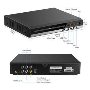 DVD 플레이어 블루레이 고화질1080P 박스 TV 모든 지역 무료 CD 디스크 AV 출력 내장 마이크 포트 2025 스테레오 시스템 F19E