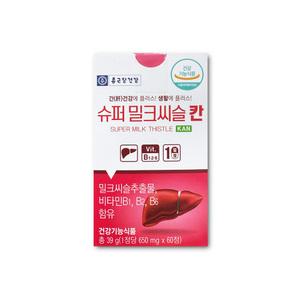 종근당건강 슈퍼 밀크씨슬 칸 650mg x 60정_kms