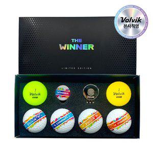 [볼빅][본사직영] 볼빅 THE WINNER 더위너 블랙에디션 우레탄 골프공 6구 볼마커 선물세트