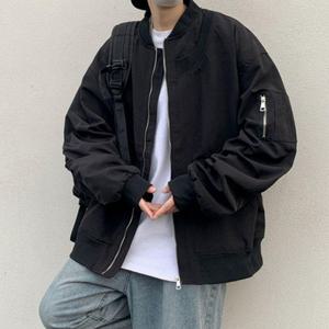 데이리 방한 멋쟁이 스타일 오버핏 블루종 아우터 자