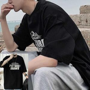 티셔츠 남자스트릿패션 로고 봄 반팔 남자 코디 (3kgwI)