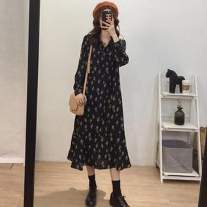 여자 롱치마 쉬폰 1컬러 스커트 원피스 A라인